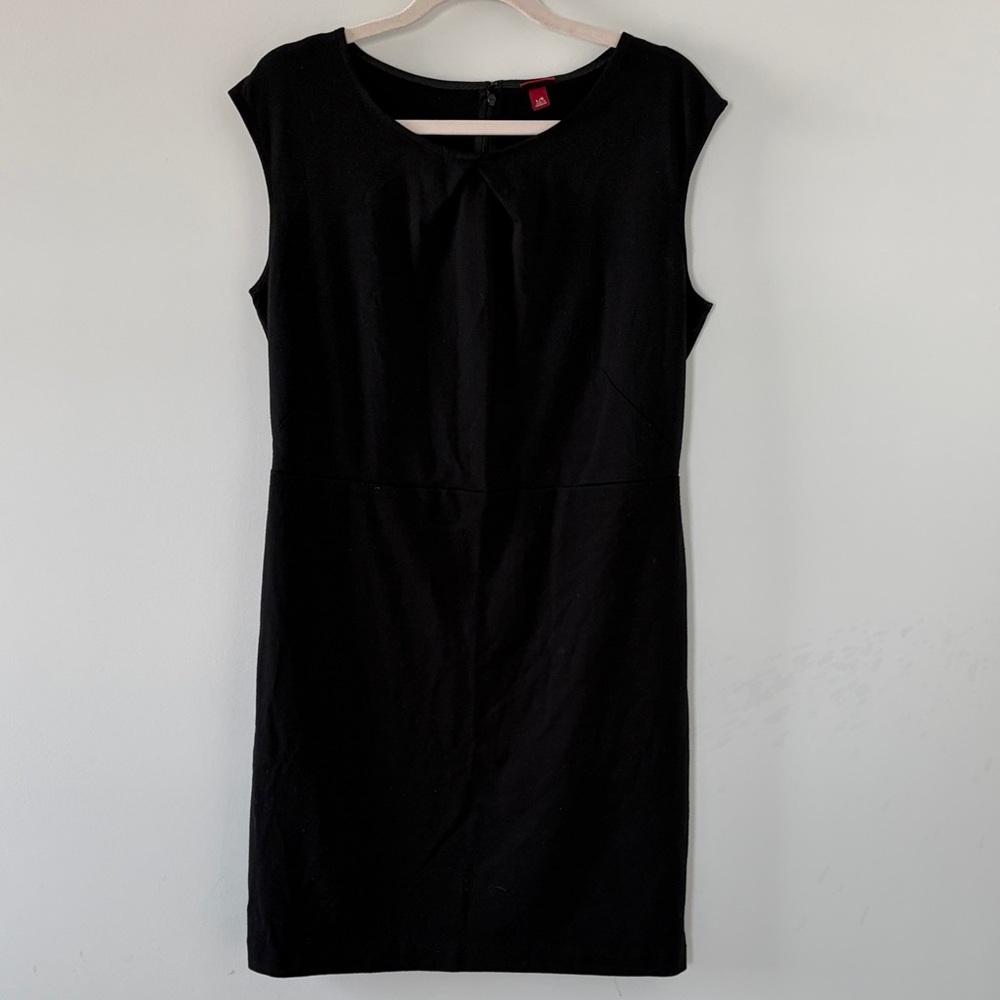 Merona | Classic Black Cap-Sleeve Sheath Dress | Black
